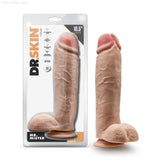 Dr. Skin By Blush® | Mr. Mister Realistic 11-Inch Long Dildo With Balls & Suction Cup Base-French Quarter Lingerie